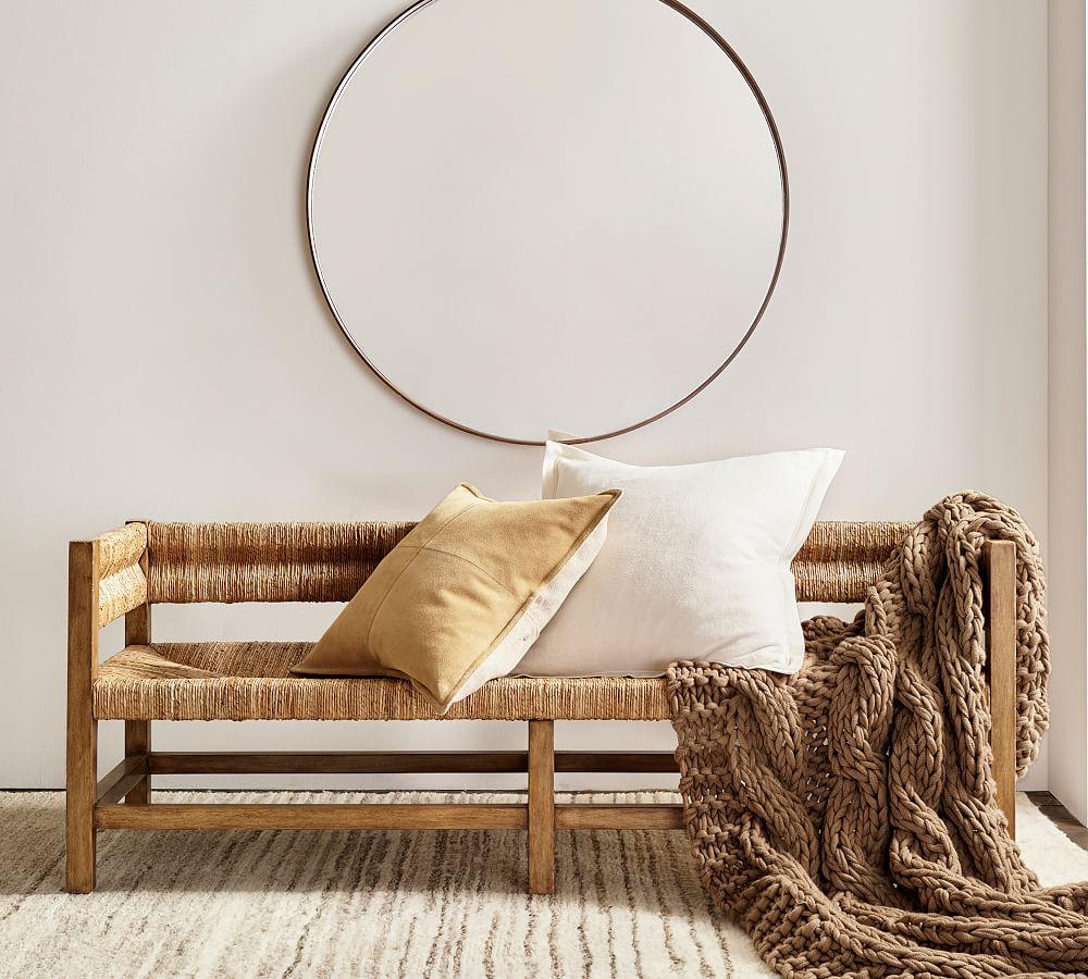Woven sales bedroom bench
